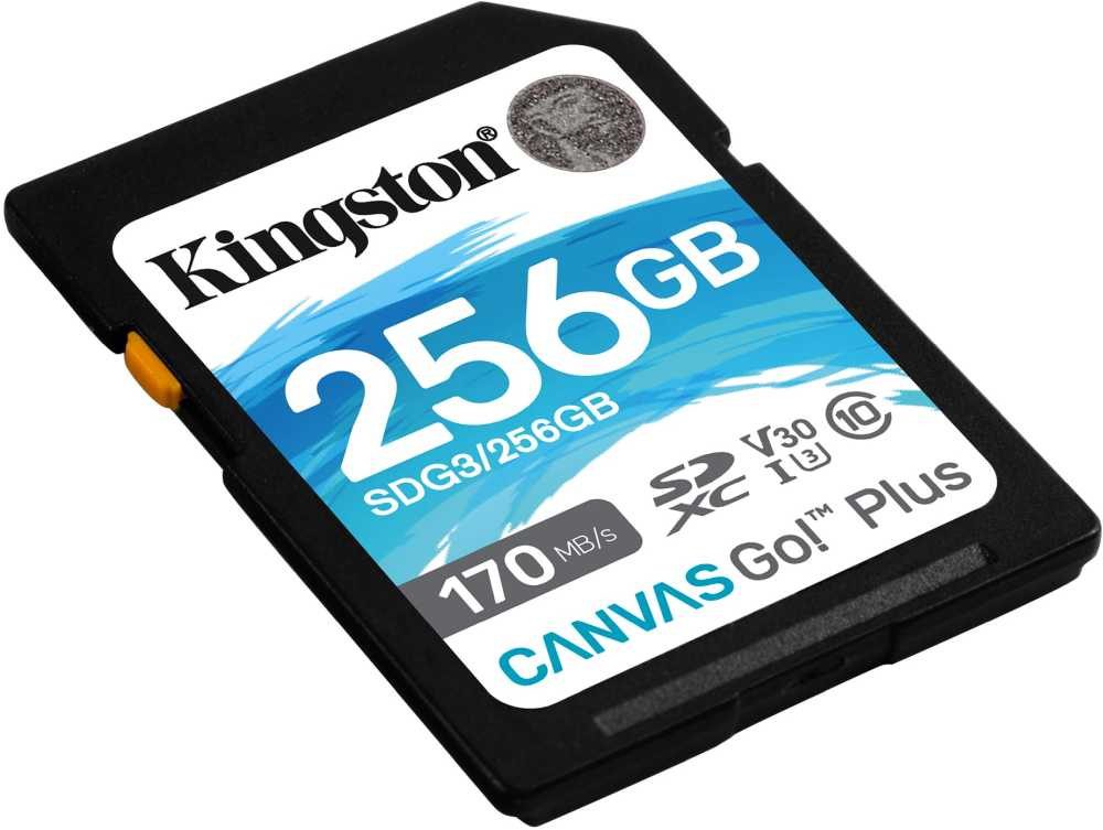 SecureDigital 256Gb Kingston Canvas Go Plus SDXC UHS-I U3 V30 (170/90 Mb/s) SDG3/256GB