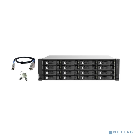QNAP TL-R1620Sep-RP SAS-модуль расширения, 16 отсеков 3,5&quot;/2,5&quot; SAS/SATA 12/6 Гбит/с, стоечное исполнение, 2 блока питания.