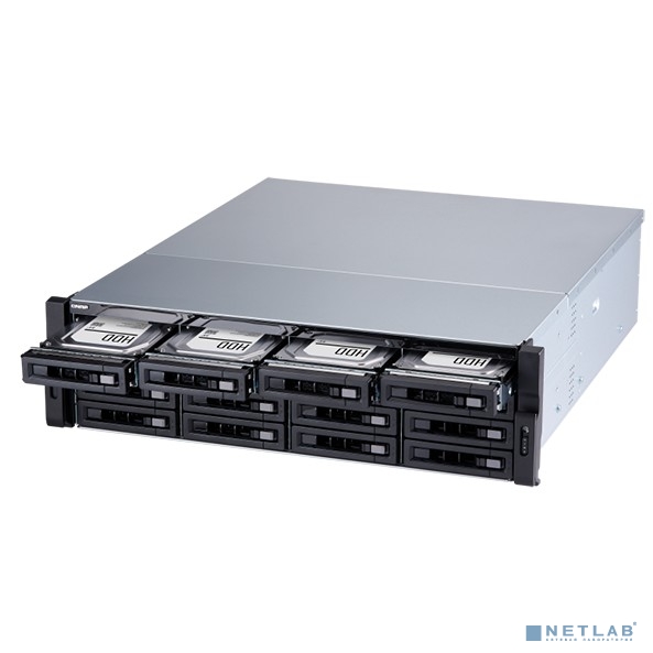 QNAP TS-1683XU-RP-E2124-16G Сетевое хоранилище 16-Bay (16x 2.5&quot;/3.5&quot; SATA HDD/SSD), Intel Xeon E-2124 4-core 3.3 GHz (up to 4.3 GHz), 16 GB DDR4 ECC RAM (2 x 8GB) up to 64 GB ( 4 x 16 GB)