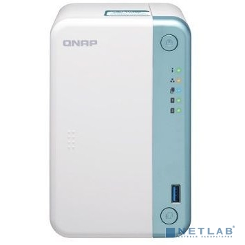 QNAP TS-251D-4G Сетевое хранилище 2-tray w/o HDD. Intel Celeron dual-core J4005  2.0-2.7GHz, 1x4GB up to 8GB (2*4GB), HDMI-port, 1xGb LAN, TS-251D-4G