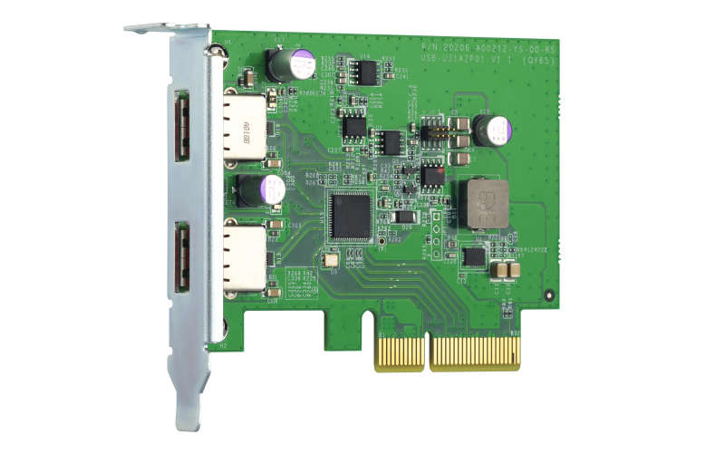 Карта расширения/ QNAP QXP-10G2U3A USB Dual Port Adapter, 2 x 10Gb / s USB 3.2 Gen 2, PCIe Gen3 x2