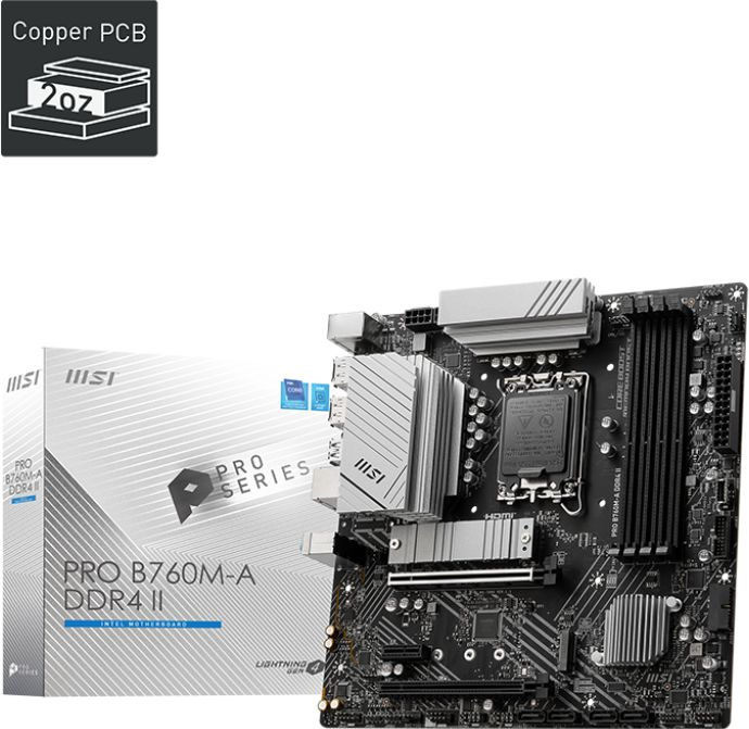 MSI PRO B760M-A DDR4 II MSI PRO B760M-A DDR4 II