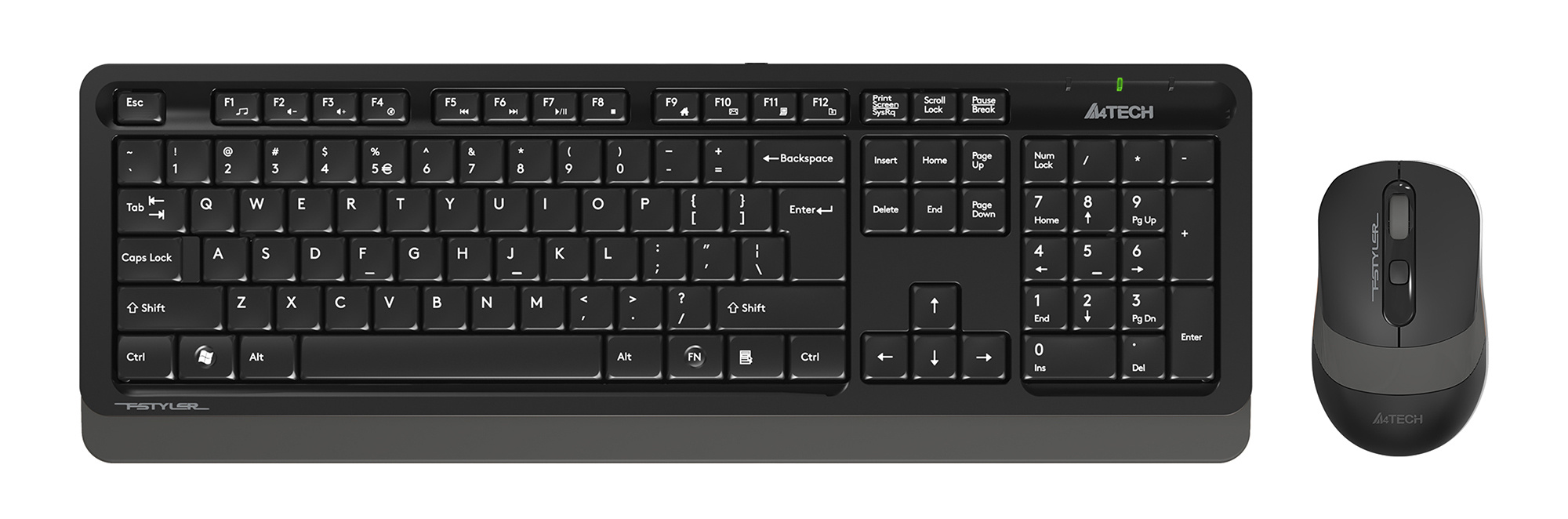 Комплект кл-ра+мышь беспров. A4Tech Fstyler FG1010S black/grey USB (FG1010S GREY) Комплект кл-ра+мышь беспров. A4Tech Fstyler FG1010S black/grey USB (FG1010S GREY)