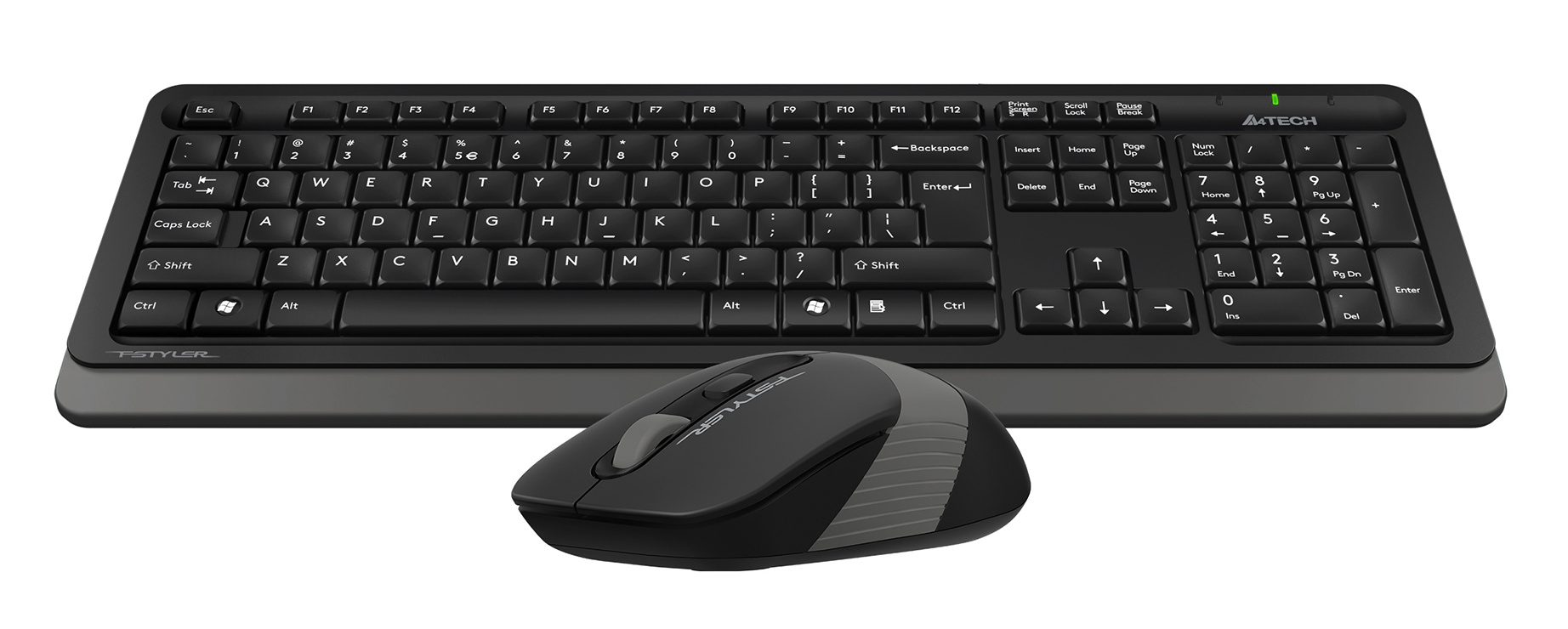 Комплект кл-ра+мышь беспров. A4Tech Fstyler FG1010S black/grey USB (FG1010S GREY) Комплект кл-ра+мышь беспров. A4Tech Fstyler FG1010S black/grey USB (FG1010S GREY)