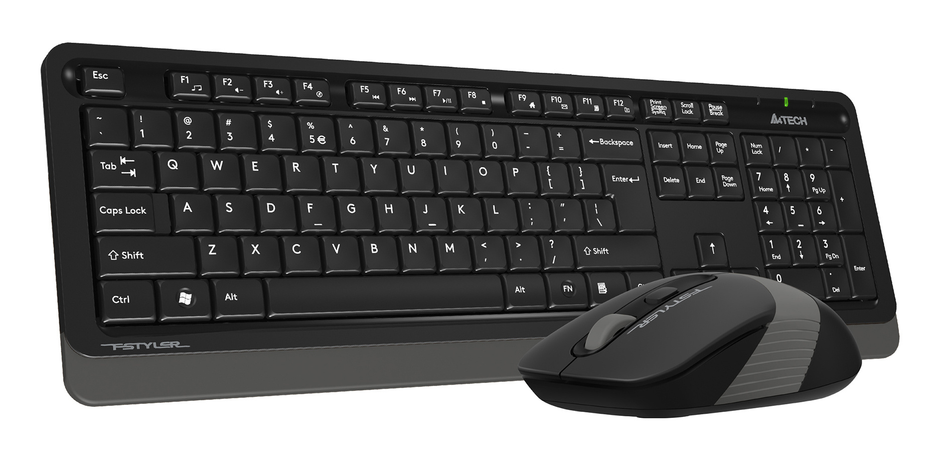 Комплект кл-ра+мышь беспров. A4Tech Fstyler FG1010S black/grey USB (FG1010S GREY) Комплект кл-ра+мышь беспров. A4Tech Fstyler FG1010S black/grey USB (FG1010S GREY)
