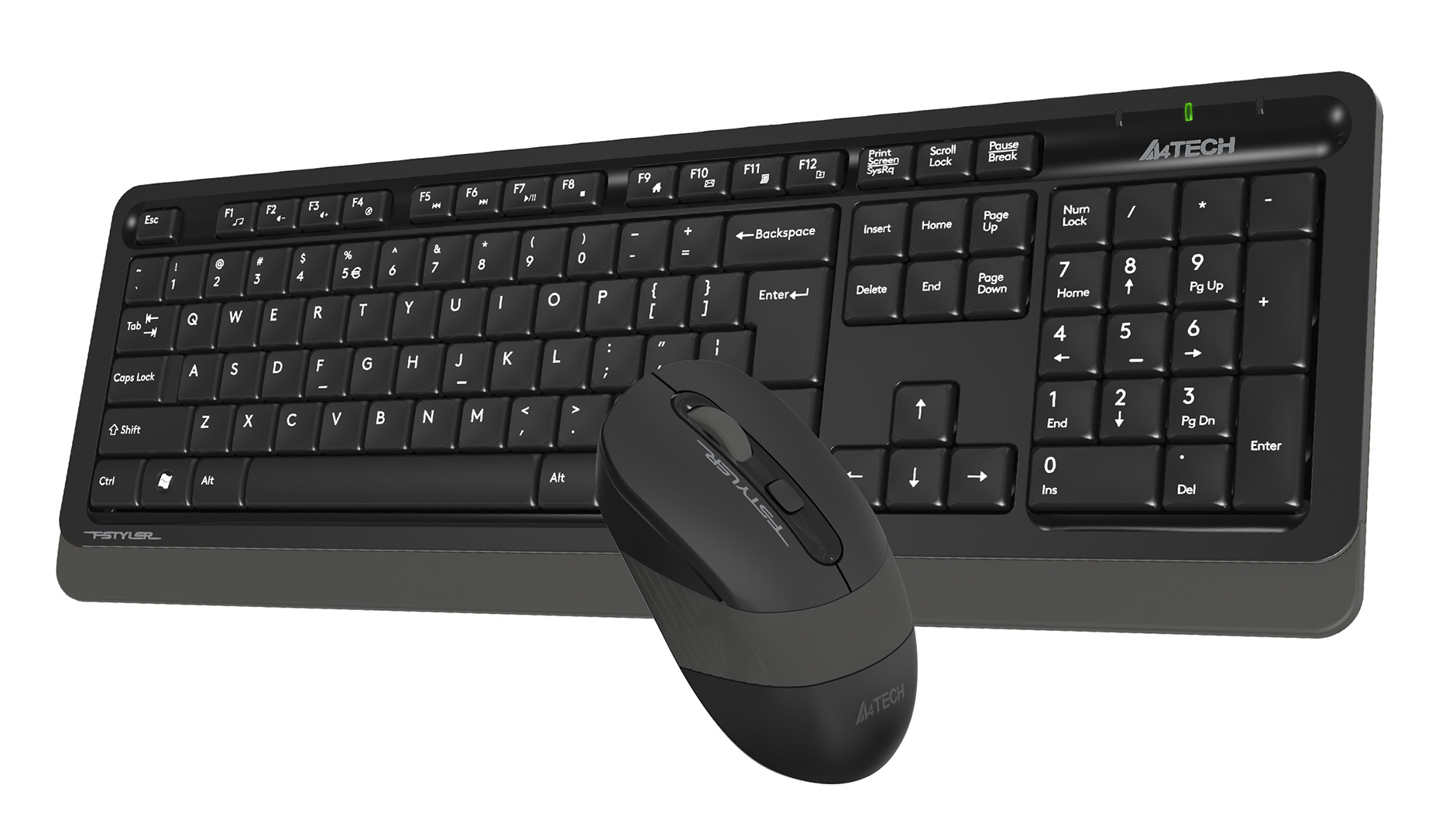 Комплект кл-ра+мышь беспров. A4Tech Fstyler FG1010S black/grey USB (FG1010S GREY) Комплект кл-ра+мышь беспров. A4Tech Fstyler FG1010S black/grey USB (FG1010S GREY)