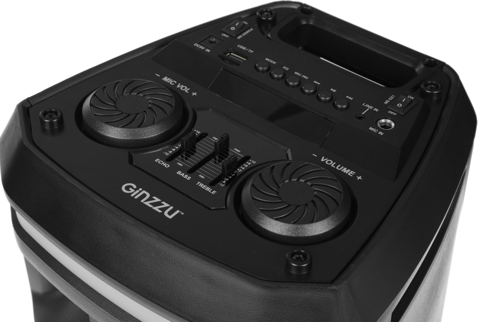 Ginzzu GM-208, Акустическая система, Midi RGB/BT/USB/TF/FM/ДУ