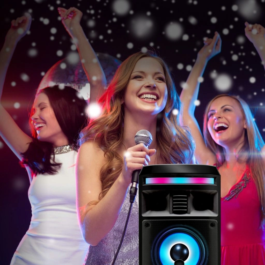 Ginzzu GM-208, Акустическая система, Midi RGB/BT/USB/TF/FM/ДУ