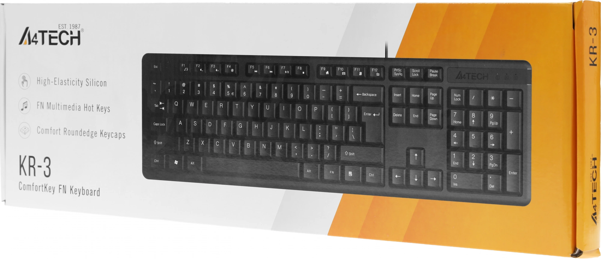 Клавиатура A4Tech KR-3 черный USB