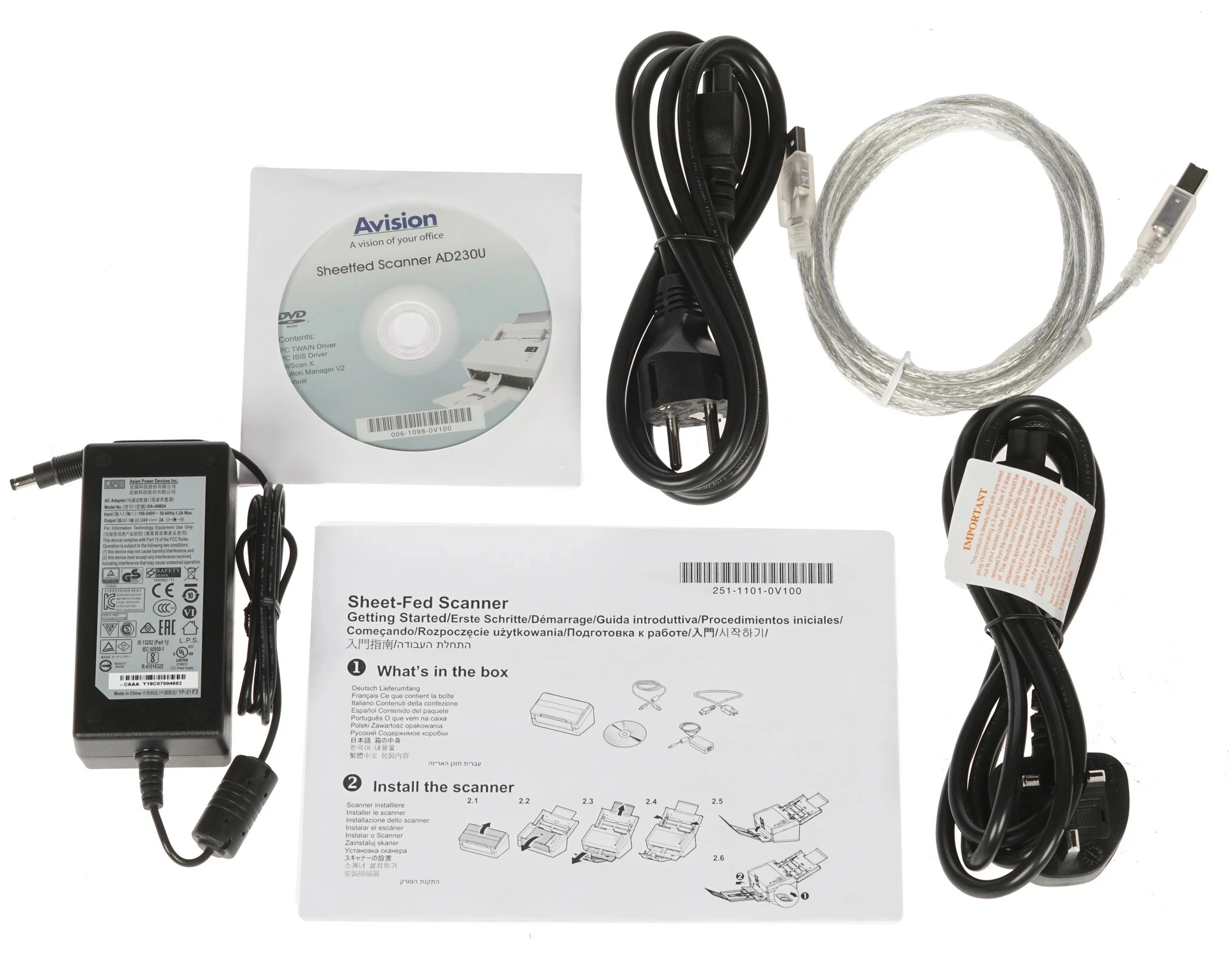 AVISION 000-0864-07G/02G