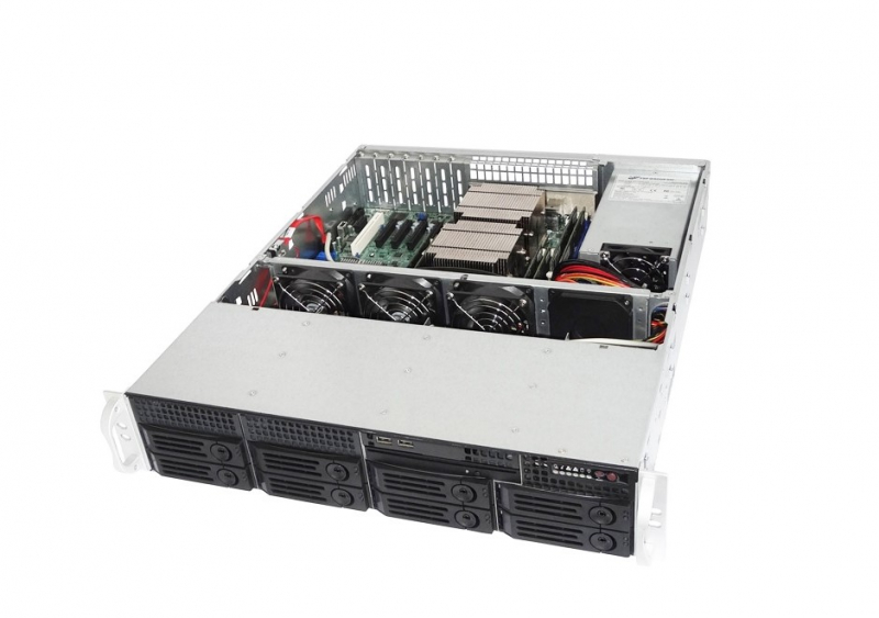 Ablecom CS-R25-07P 2U rackmount, ATX, Micro-ATX and Mini-ITX mb, 8x3.5''+1/2 trays, single 550W CRPS PSU /  21&quot;&quot; depth chassis (power cord not included)