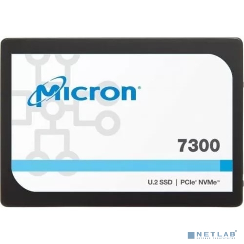 Micron SSD 7300 PRO, 1920GB, U.2(2.5&quot; 7mm), NVMe, PCIe 3.0 x4, 3D TLC, R/W 3000/1550MB/s, IOPs 396 000/55 000, TBW 4200, DWPD 1.2 (12 мес.)