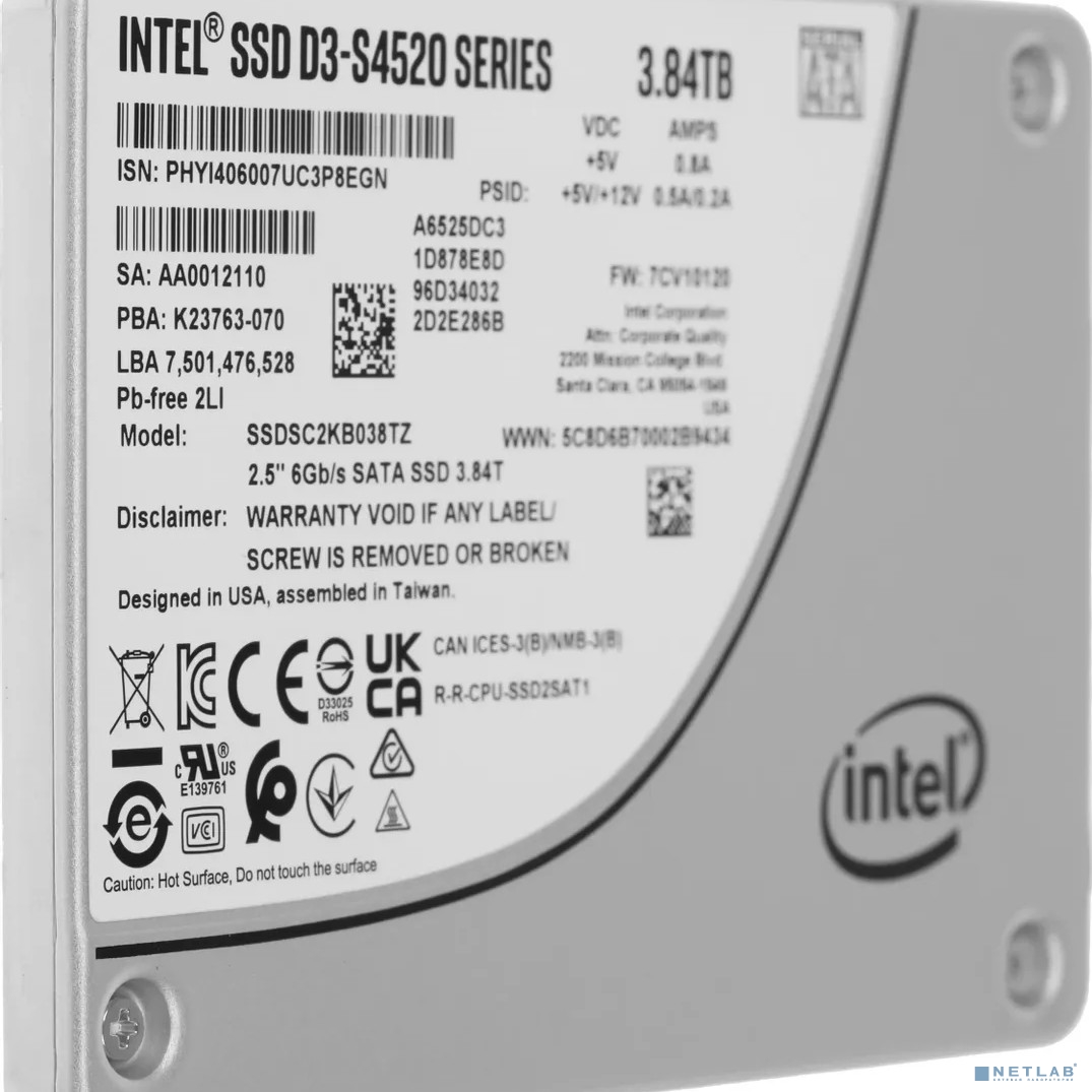Intel D3-S4520 SSDSC2KB038TZ01