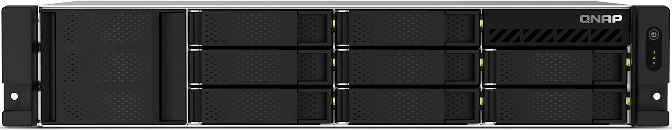 Сетевое хранилище без дисков/ SMB QNAP TS-864eU-RP-8G NAS, 8-tray 3,5&quot;/2,5&quot; w/o HDD, 4-core Intel Celeron N5095 2.0-2.9 GHz, 8GB DDR4 max, 2x2.5GbE LAN, 2U Rackmount, 2x300W PSU.  W/o rail kit RAIL-B0
