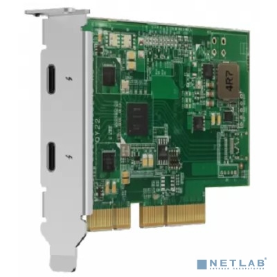 Карта расширения/ QNAP QXP-T32P Dual Port Thunderbolt 3 Adapter, 2 Thunderbolt (USB Type-C) PCIe Gen3 x4