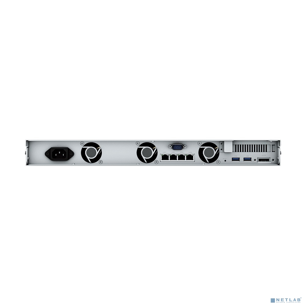 Synology RS822+ Сетевое хранилище (1U,4x3.5&quot;/2.5&quot; HDD, 4-core 2.2 GHz, 2 GB DDR4 ECC SODIMM, 4xGbE LAN)