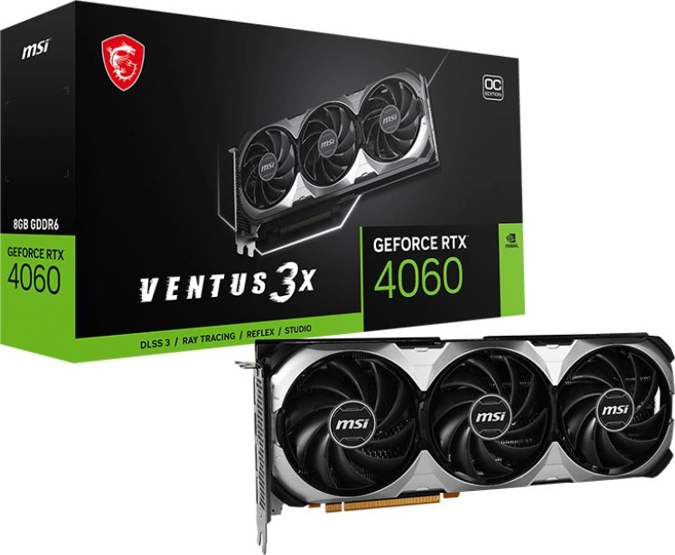 Видеокарта PCIE16 RTX4060 8GB RTX 4060 VENTUS 3X 8G OC MSI