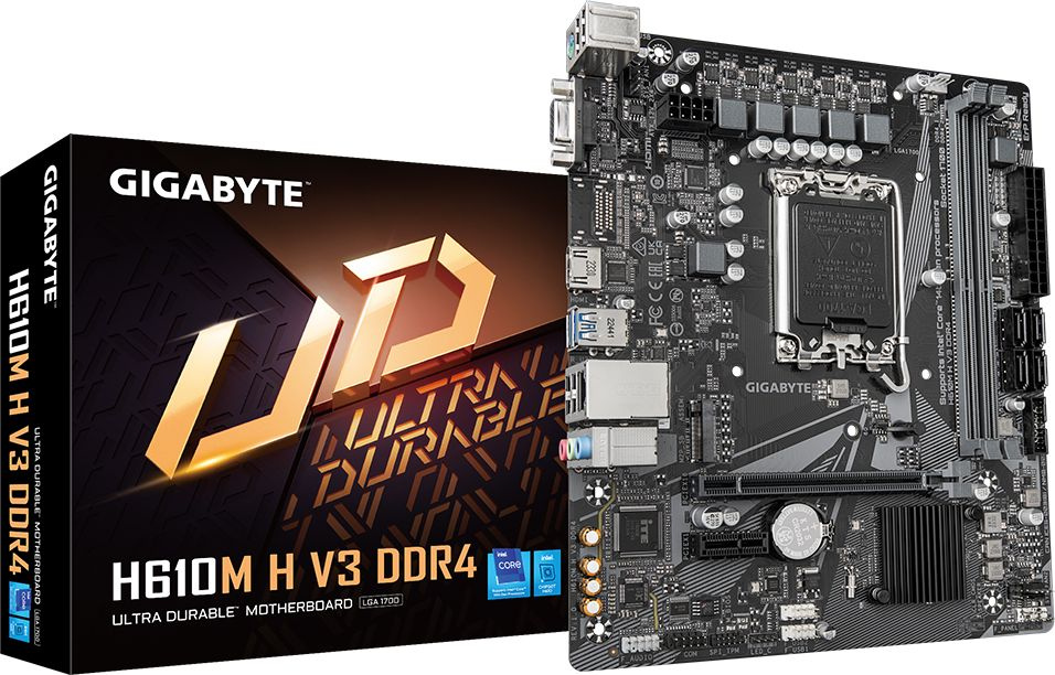 Gigabyte H610M H V3 DDR4 {1700 Intel H610 2xDDR4 mATX AC`97 8ch(7.1) GbLAN+VGA+HDMI}