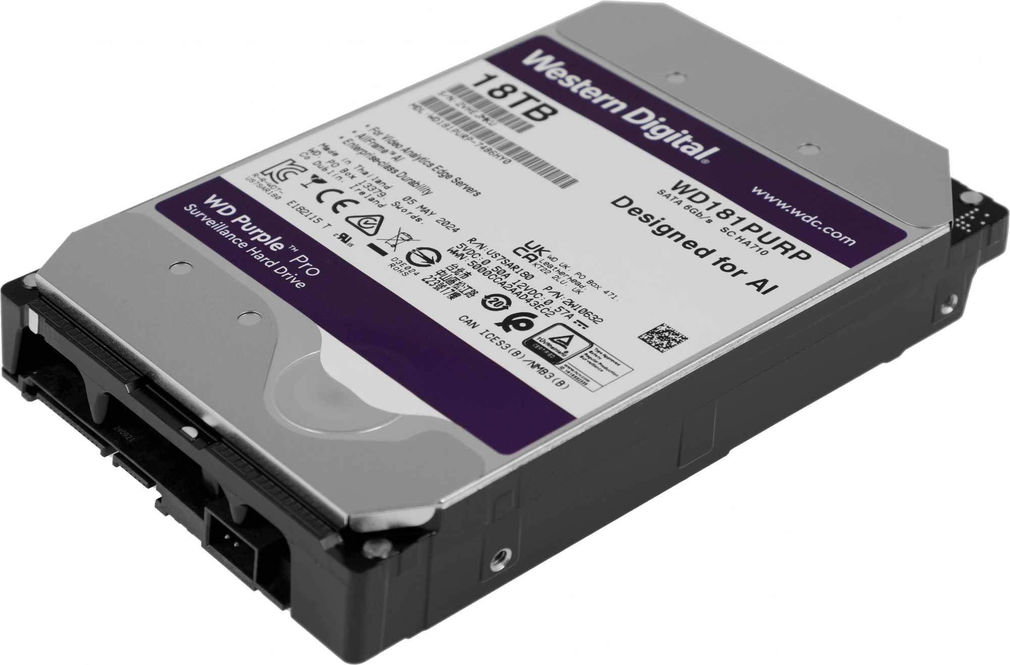 18TB WD Purple Pro (WD181PURP) {Serial ATA III, 7200- rpm, 512Mb, 3.5"} 18TB WD Purple Pro (WD181PURP) {Serial ATA III, 7200- rpm, 512Mb, 3.5"}