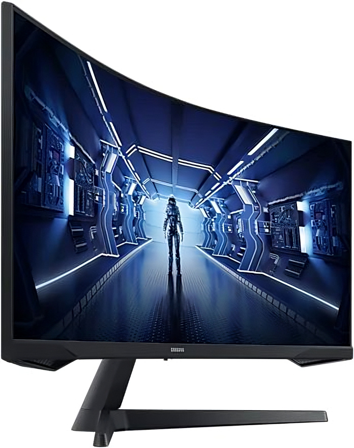 LCD Samsung 34" C34G55TWWI черный {VA 3440x1440 165Hz 1ms 8bit 21:9 250cd 2500:1 178/178 HDMI2.0 DisplayPort1.4 FreeSync(Prem)}