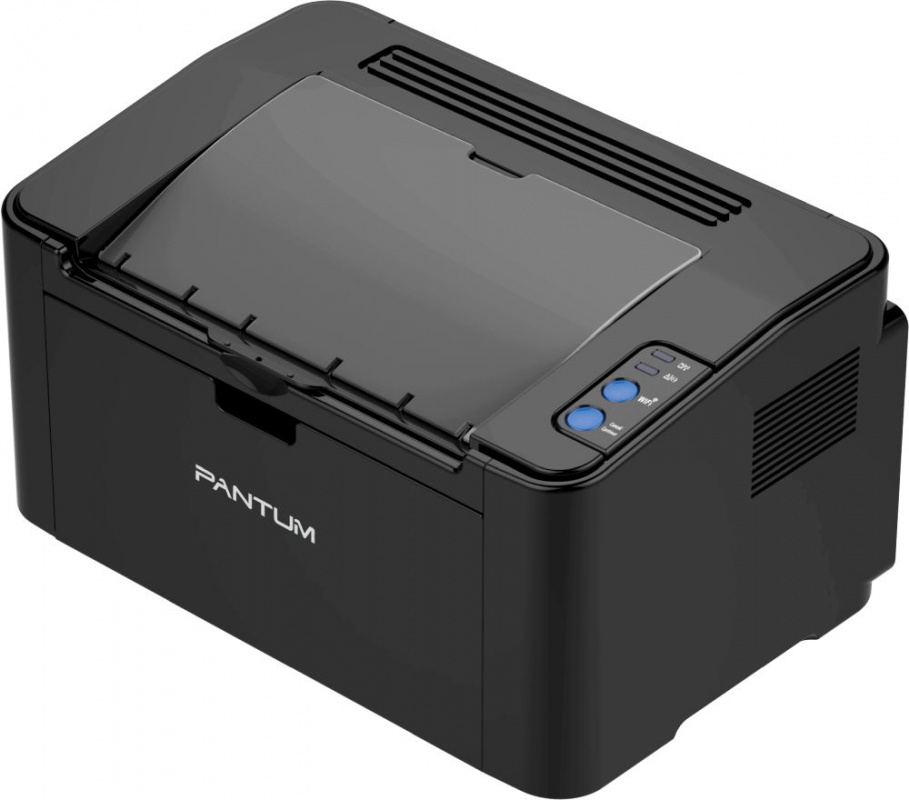 Pantum P2500W Принтер, Mono Laser, A4, 22стр/мин, 1200x1200 dpi, 128MB RAM, лоток 150 листов, USB, RJ45, Wi-Fi, черный корпус