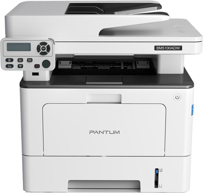 Pantum BM5100ADW МФУ лазерный ЧБ, A4, C/P/S, дуплекс, автоподача, 40стр/мин, 1200x1200 dpi, 512 MB RAM, Duplex, ADF50, лоток 250 листов, USB, LAN, WiFi,старт.картр.3000 листов {проектная модель}