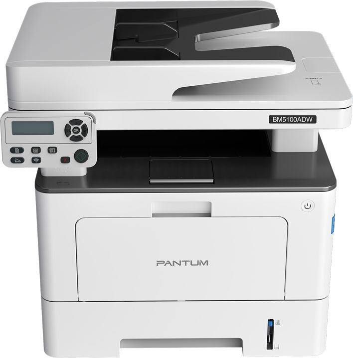 Pantum BM5100ADW МФУ лазерный ЧБ, A4, C/P/S, дуплекс, автоподача, 40стр/мин, 1200x1200 dpi, 512 MB RAM, Duplex, ADF50, лоток 250 листов, USB, LAN, WiFi,старт.картр.3000 листов {проектная модель}