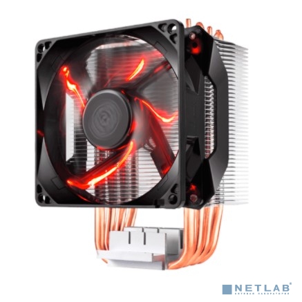 Cooler Master Hyper H410R, 600-2000 RPM, 100W, 4-pin, Red LED fan, Full Socket Support