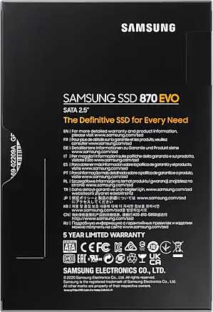 Samsung SSD 250Gb 870 EVO MZ-77E250BW Samsung SSD 250Gb 870 EVO MZ-77E250BW