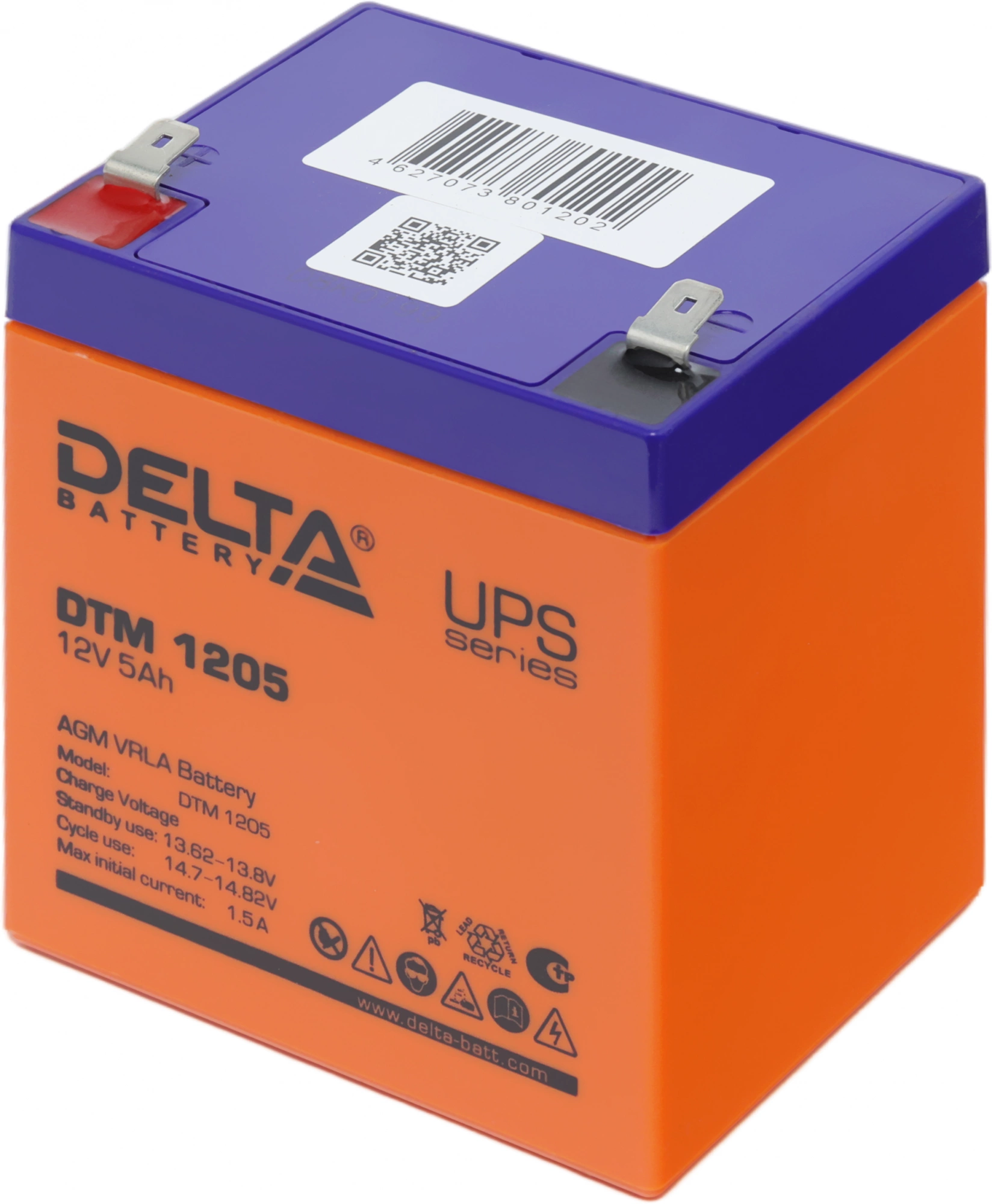 Delta DTM 1205  (5 А\ч, 12В) свинцово- кислотный аккумулятор