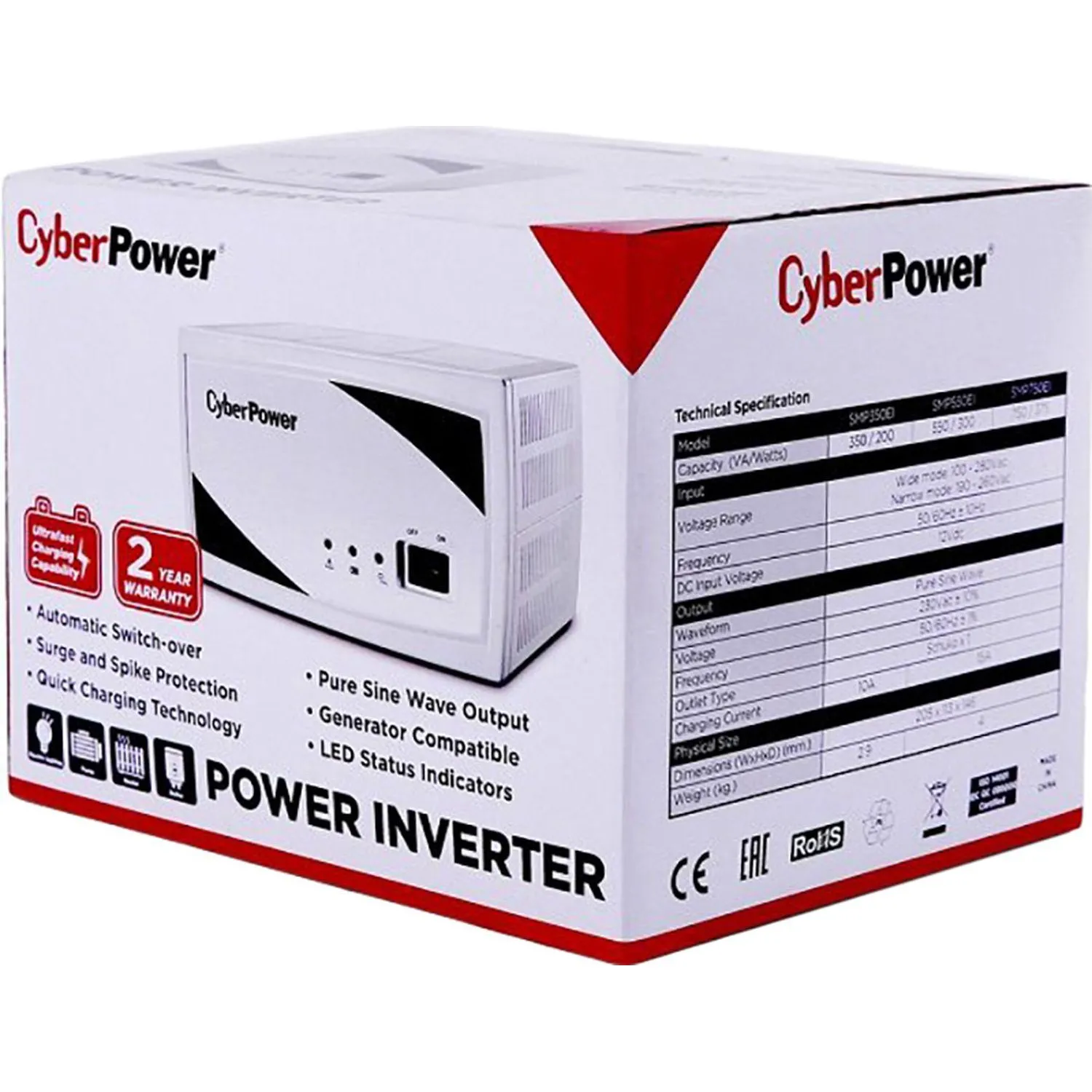 CyberPower ИБП для котла SMP350EI 350VA/200W чистый синус CyberPower ИБП для котла SMP350EI 350VA/200W чистый синус