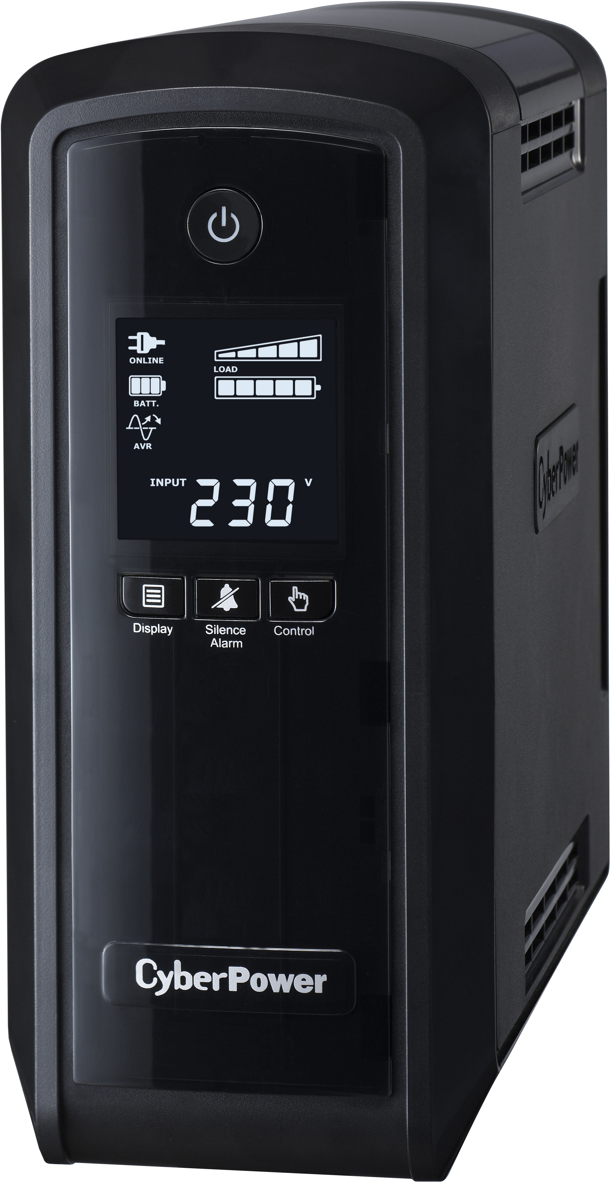 CyberPower CP900EPFCLCD ИБП {Line-Interactive, Tower, 900VA/540W USB/RJ11/45/USB charger A (6 EURO), 12В/9 Ач х 1}
