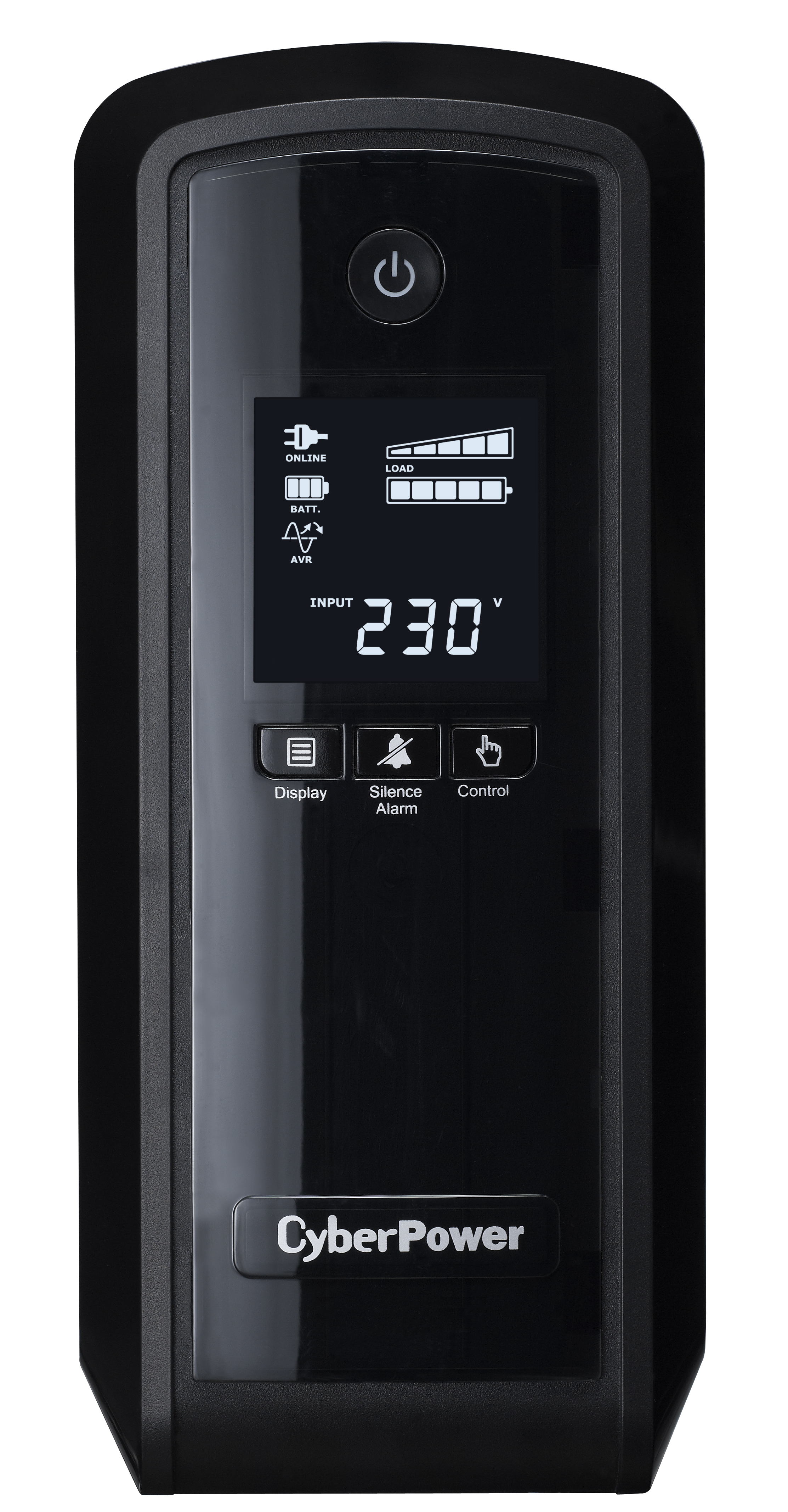 CyberPower CP900EPFCLCD ИБП {Line-Interactive, Tower, 900VA/540W USB/RJ11/45/USB charger A (6 EURO), 12В/9 Ач х 1}