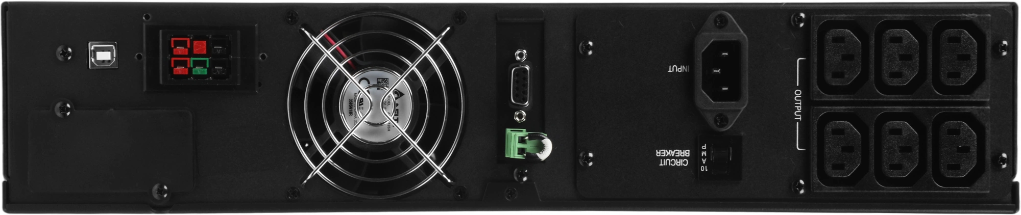 PowerCom Macan MRT-1500SE ИБП {Online, 1500VA / 1500W, Rack/Tower, IEC, LCD, Serial+USB, SNMPslot, подкл. доп. батарей} (1168817)