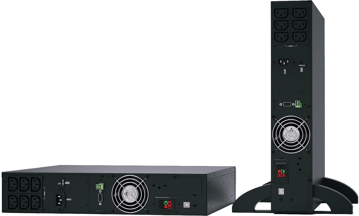 PowerCom Macan MRT-1500SE ИБП {Online, 1500VA / 1500W, Rack/Tower, IEC, LCD, Serial+USB, SNMPslot, подкл. доп. батарей} (1168817)