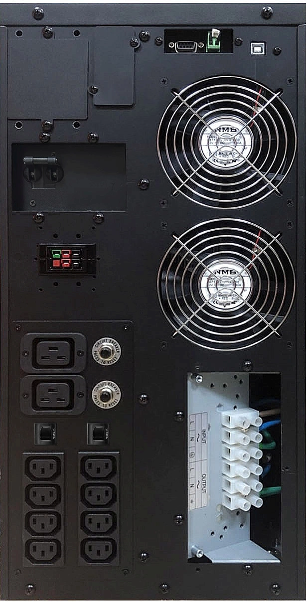 PowerCom Macan MAC-6000 ИБП {On-Line, 6000VA / 6000W, Tower, IEC, LCD, Serial+USB, SNMPslot, подкл. доп. батарей} (1439699)