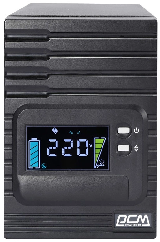 PowerCom Smart King Pro+ SPT-1500-II LCD ИБП {Line-Interactive, 1500VA/1200W, Tower, 8xC13 с резервным питанием, USB, SNMPslot} (1152565)