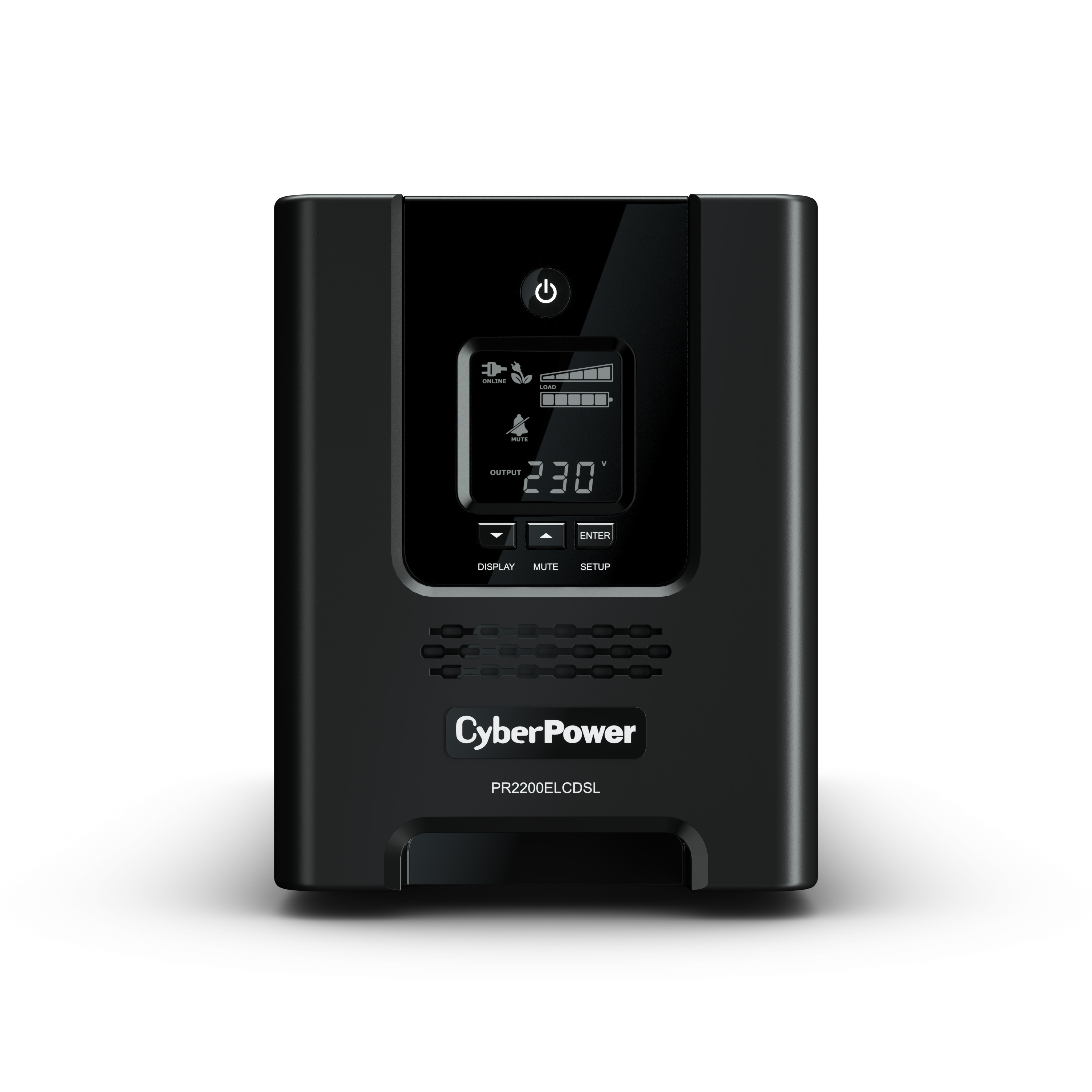 ИБП CyberPower PR2200ELCDSL {Line-Interactive, Tower, 2200VA/1980W USB/RS-232/EPO/SNMPslot (8 IEC С13, 1 IEC C19), 12В/9 Ач х 4}