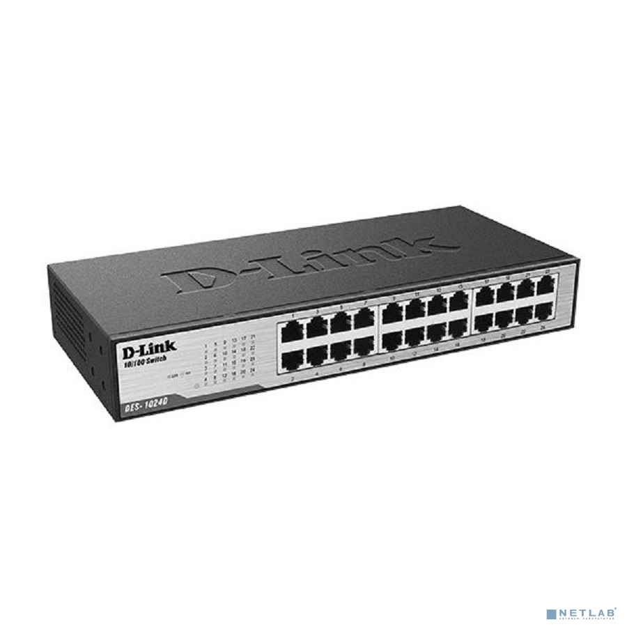 D-Link DES-1024D/G1A Неуправляемый коммутатор с 24 портами 10/100Base-TX D-Link DES-1024D/G1A Неуправляемый коммутатор с 24 портами 10/100Base-TX