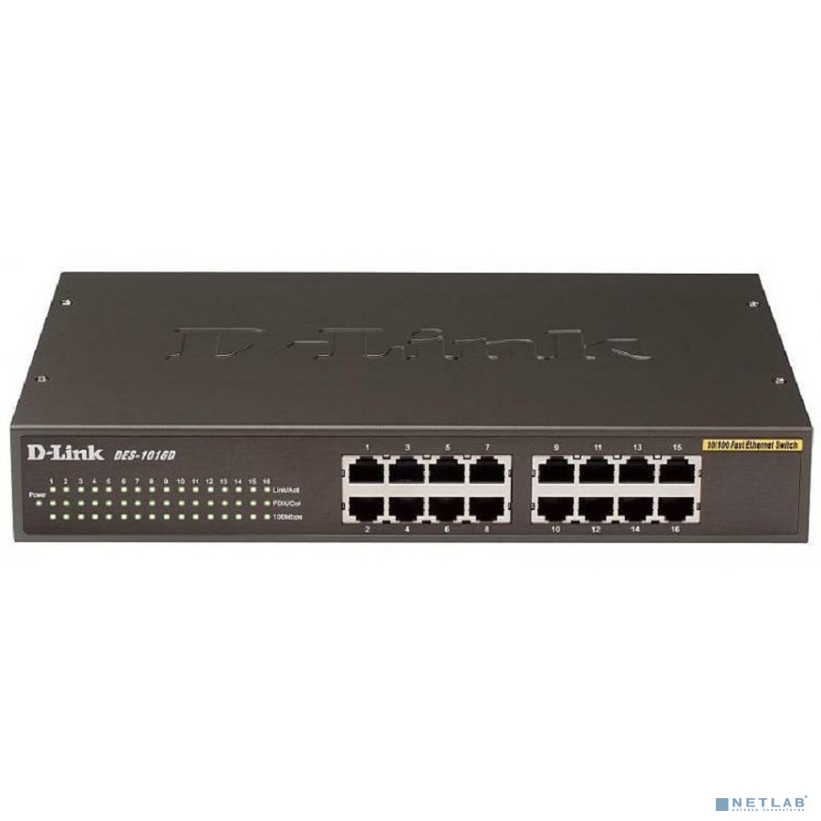 D-Link DES-1016D/H1A Неуправляемый коммутатор с 16 портами 10/100Base-TX