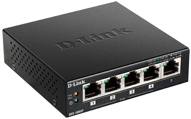 Коммутатор D-Link DES-1005P/B1A