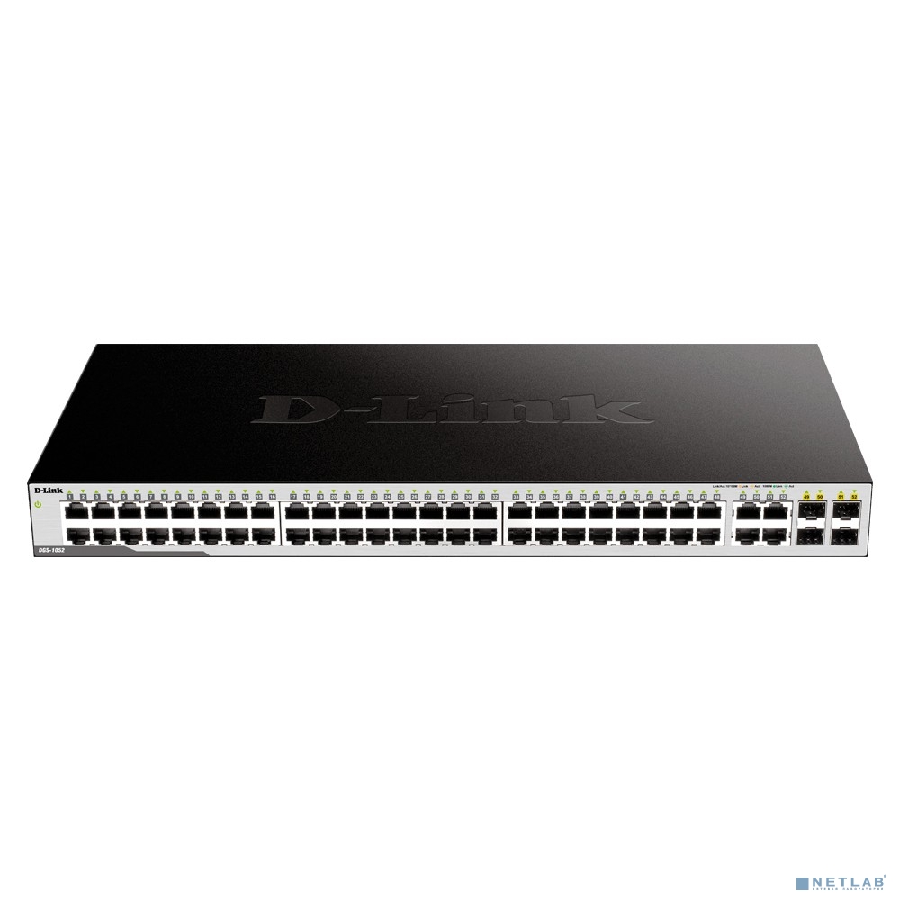 D-Link DGS-1052/A2A Неуправляемый коммутатор с 48 портами 10/100/1000Base-T и 4 комбо-портами 100/1000Base-T/SFP
