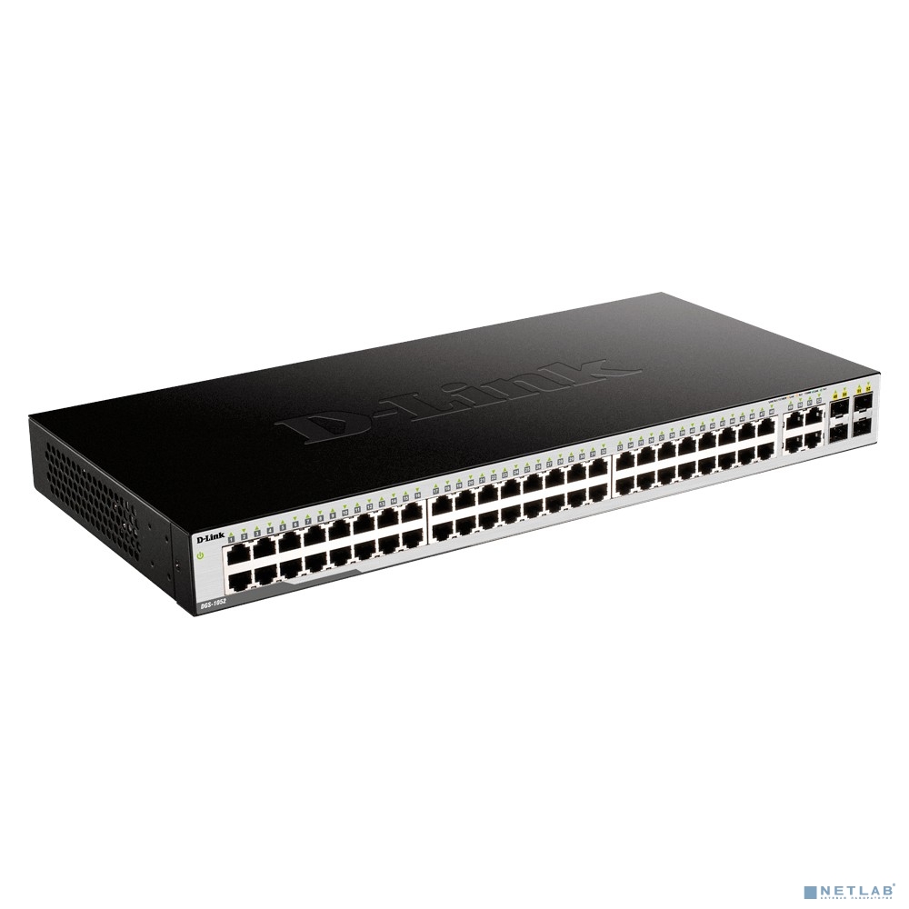 D-Link DGS-1052/A2A Неуправляемый коммутатор с 48 портами 10/100/1000Base-T и 4 комбо-портами 100/1000Base-T/SFP