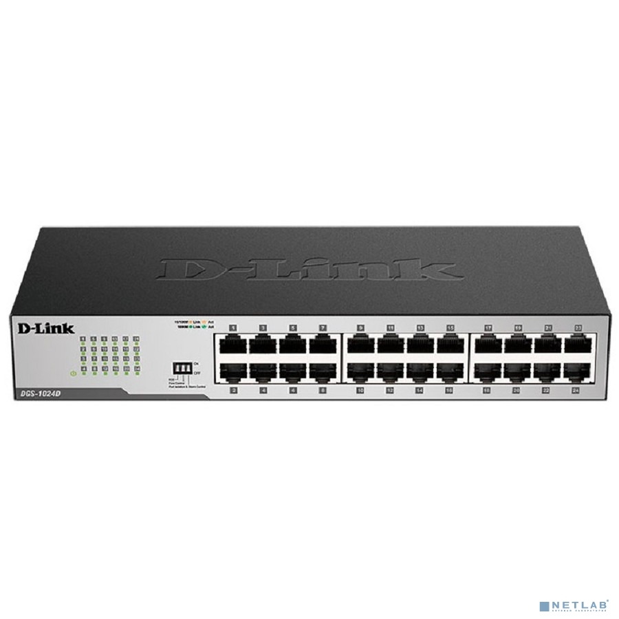 D-Link DGS-1024D/I2A Неуправляемый коммутатор с 24 портами 10/100/1000Base-T