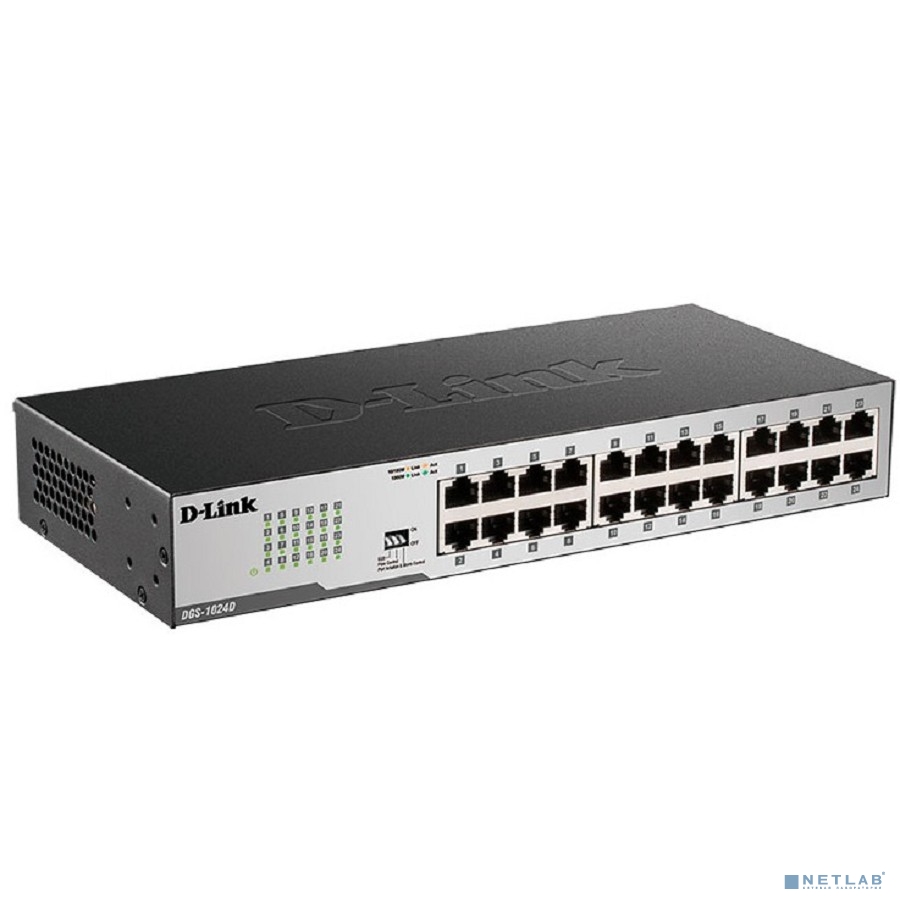 D-Link DGS-1024D/I2A Неуправляемый коммутатор с 24 портами 10/100/1000Base-T