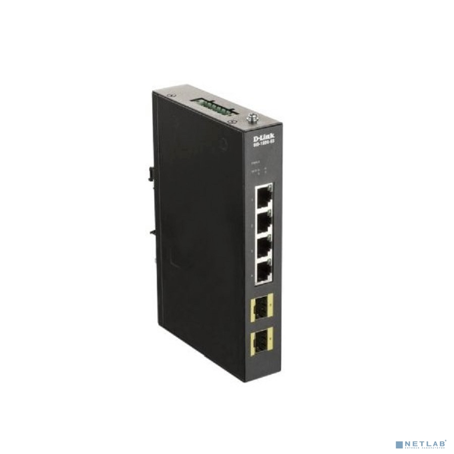 D-Link DIS-100G-6S/A2A Промышленный неуправляемый коммутатор с 4 портами 10/100/1000Base-T и 2 портами 1000Base-X SFP