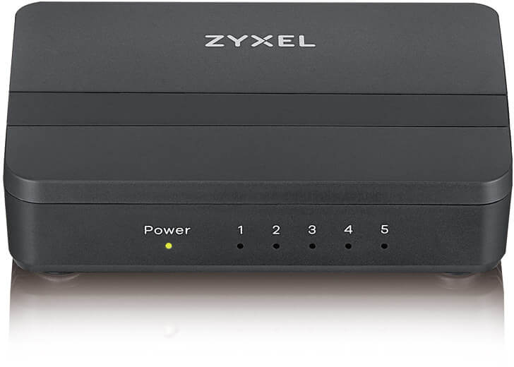 ZYXEL GS-105SV2-EU0101F Коммутатор GS-105S v2, 5 портов 1000 Мбит/с, настольный, c приоритетными портами