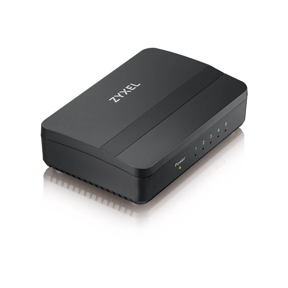 ZYXEL GS-105SV2-EU0101F Коммутатор GS-105S v2, 5 портов 1000 Мбит/с, настольный, c приоритетными портами