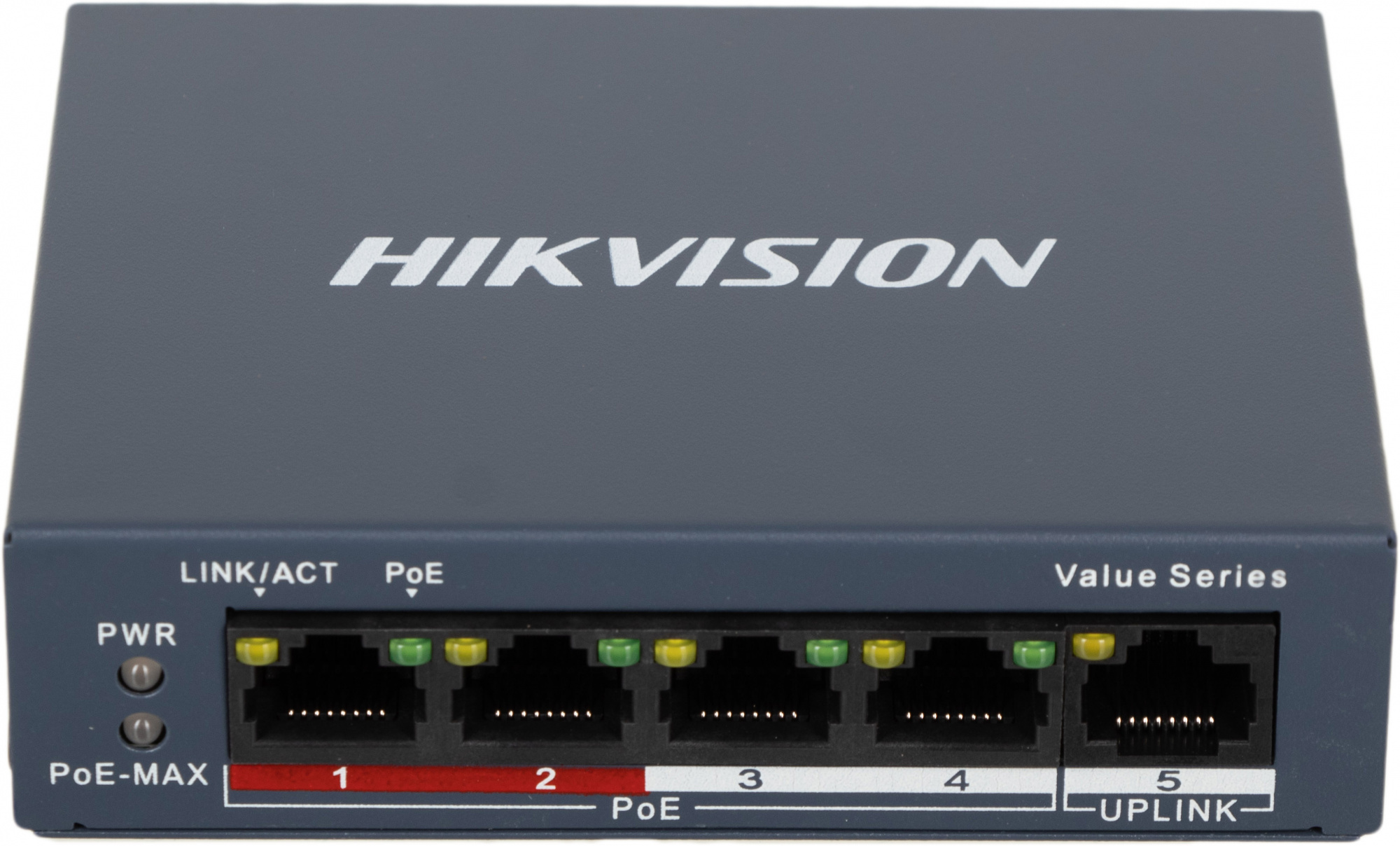 HIKVISION DS-3E0105P-E/M(B) 4 RJ45 100M PoE с грозозащитой 6кВ