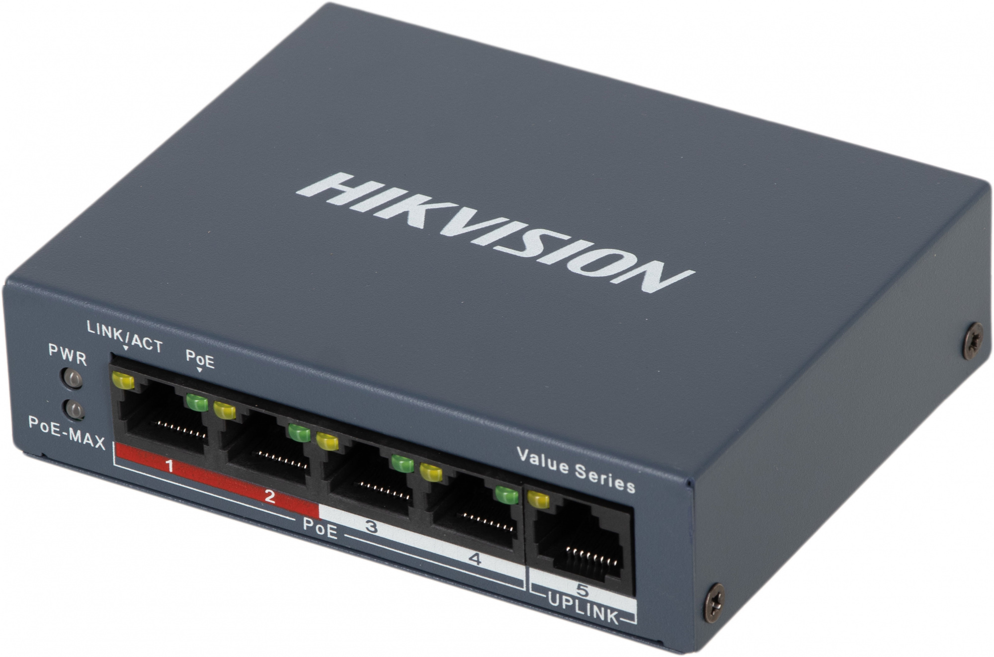 HIKVISION DS-3E0105P-E/M(B) 4 RJ45 100M PoE с грозозащитой 6кВ